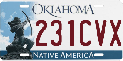 OK license plate 231CVX