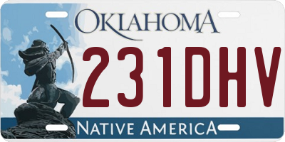 OK license plate 231DHV