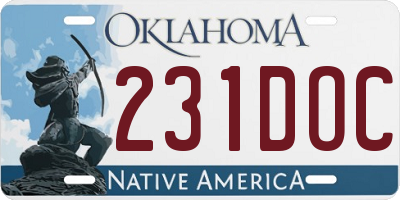 OK license plate 231DOC