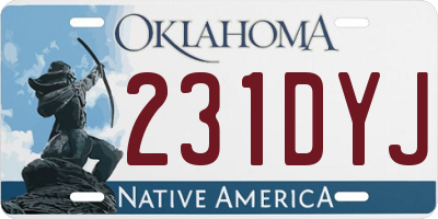 OK license plate 231DYJ