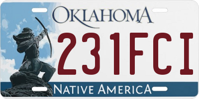 OK license plate 231FCI