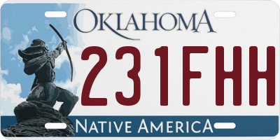 OK license plate 231FHH