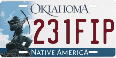 OK license plate 231FIP