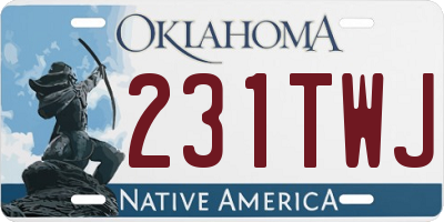 OK license plate 231TWJ