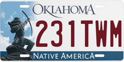OK license plate 231TWM