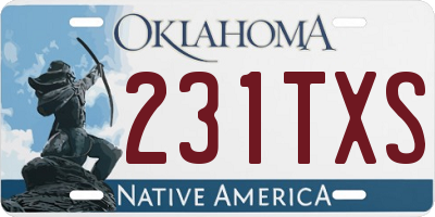 OK license plate 231TXS