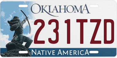 OK license plate 231TZD