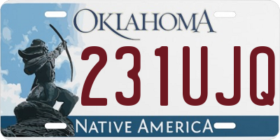 OK license plate 231UJQ