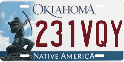 OK license plate 231VQY