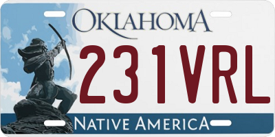 OK license plate 231VRL