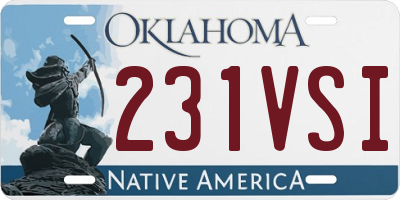 OK license plate 231VSI