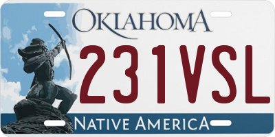 OK license plate 231VSL