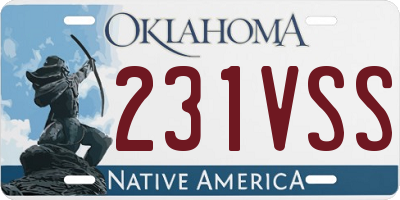 OK license plate 231VSS