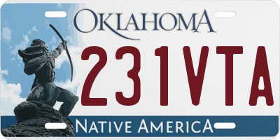 OK license plate 231VTA