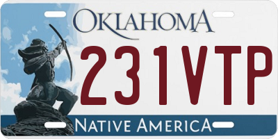 OK license plate 231VTP