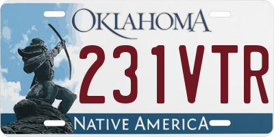 OK license plate 231VTR