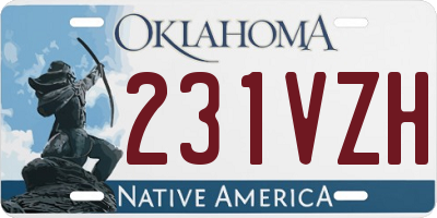 OK license plate 231VZH