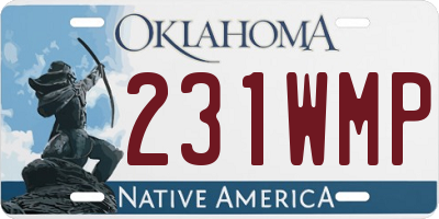 OK license plate 231WMP