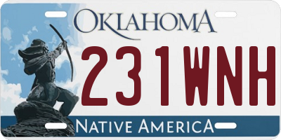 OK license plate 231WNH