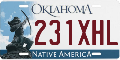 OK license plate 231XHL