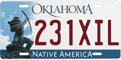 OK license plate 231XIL