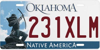 OK license plate 231XLM