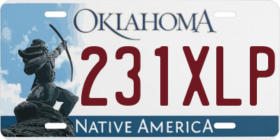 OK license plate 231XLP