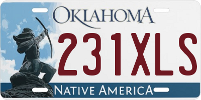 OK license plate 231XLS