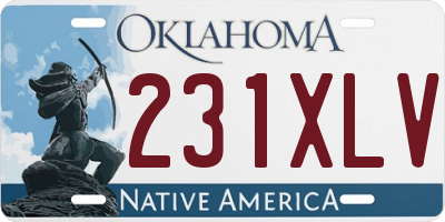 OK license plate 231XLV