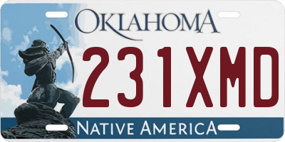 OK license plate 231XMD