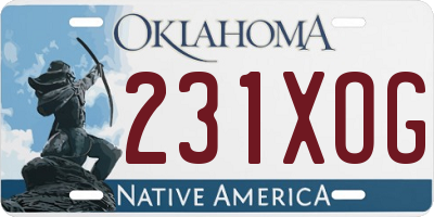 OK license plate 231XOG