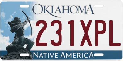 OK license plate 231XPL