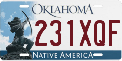 OK license plate 231XQF