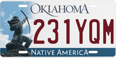 OK license plate 231YQM
