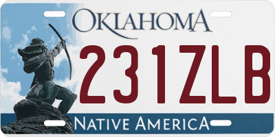 OK license plate 231ZLB