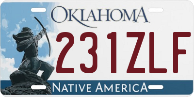 OK license plate 231ZLF