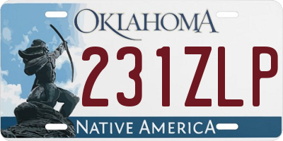 OK license plate 231ZLP