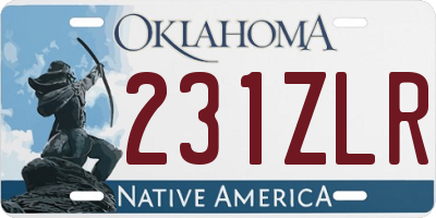 OK license plate 231ZLR