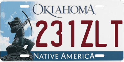 OK license plate 231ZLT