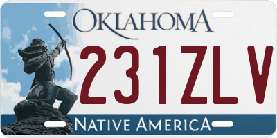 OK license plate 231ZLV