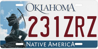 OK license plate 231ZRZ