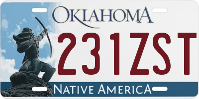 OK license plate 231ZST