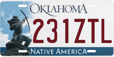 OK license plate 231ZTL
