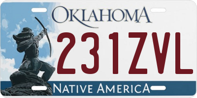 OK license plate 231ZVL