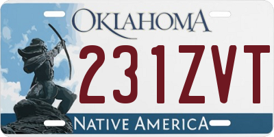 OK license plate 231ZVT