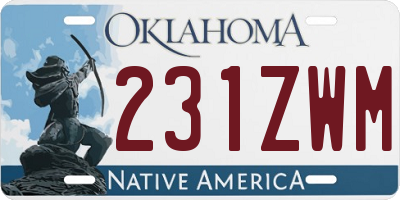 OK license plate 231ZWM