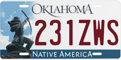 OK license plate 231ZWS