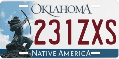 OK license plate 231ZXS
