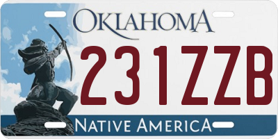 OK license plate 231ZZB