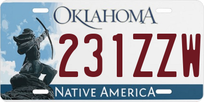 OK license plate 231ZZW